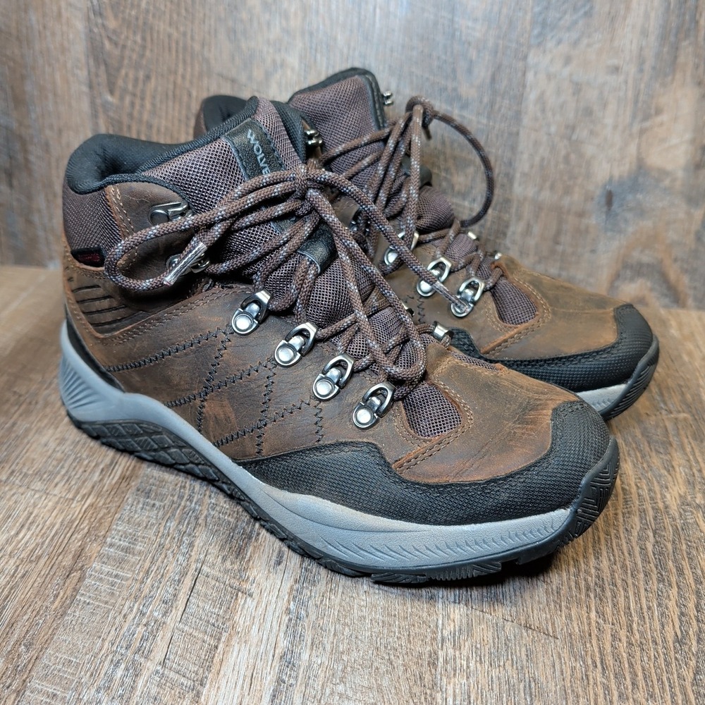 Wolverine Men's Brown Luton Mid Waterproof Hiker Hiking Boot US Size 8 M